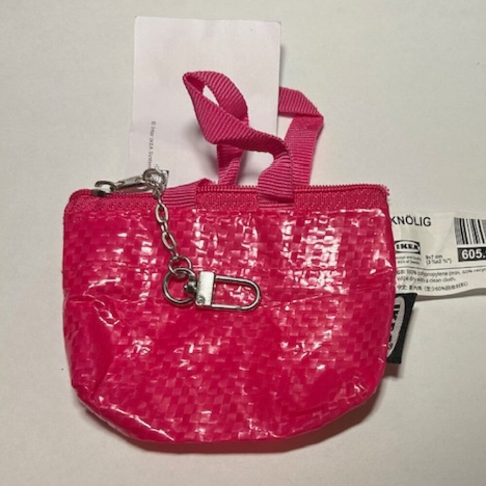NWT – IKEA Knolig Mini Tote Keychain in pink – Japan Exclusive!
